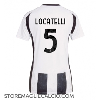 Juventus Manuel Locatelli #5 Maglia Gara Casa Repliche 2024-25 Donna